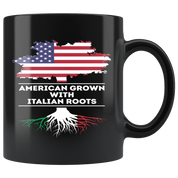 American-Italian Mug,Italian-American - American grown with Italian  roots-Coffee Mug, Tea Cup