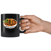 Mug Italian-American, Italian Heritage Legalize marinara mug - Italian Mugs Italian Coffee Mugs (11oz) Black