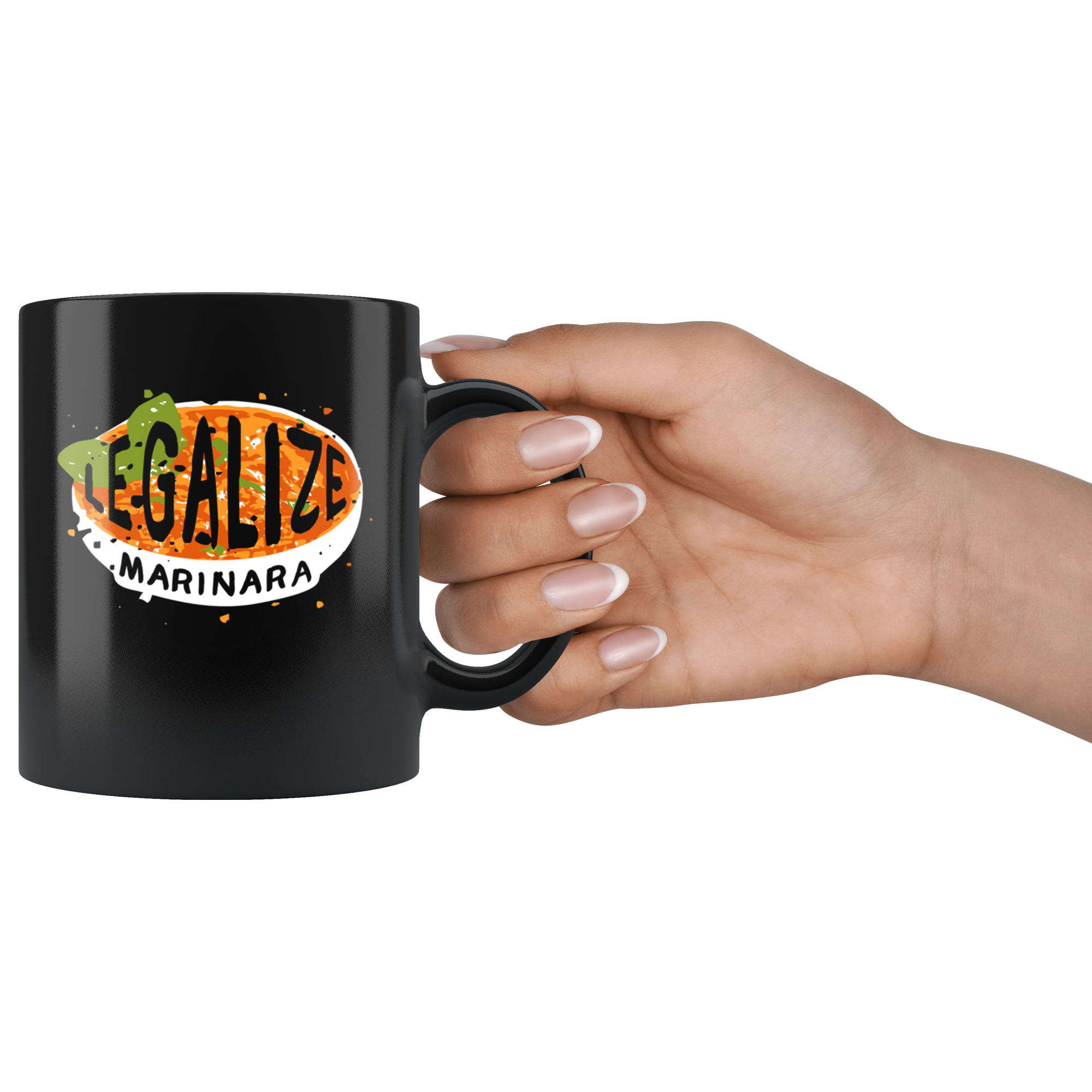 Mug Italian-American, Italian Heritage Legalize marinara mug - Italian Mugs Italian Coffee Mugs (11oz) Black