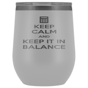 Accountant Gift, Keep calm and keep it in balance, 12 Tumbler, Travel mug, Coffee Tumbler, Tea Tumbler
