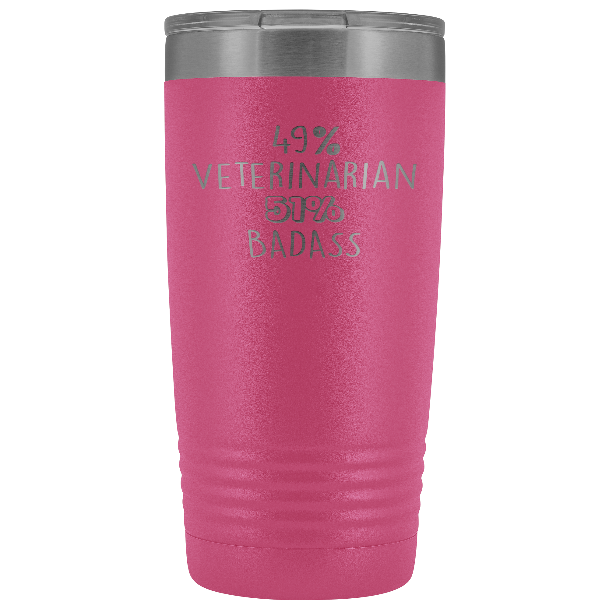 Veterinarian Gift, 49% Veterinarian, Badass, 20oz Vacuum Tumbler, Travel mug, Coffee Tumbler, Present for Veterinarian Colleague