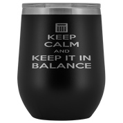 Accountant Gift, Keep calm and keep it in balance, 12 Tumbler, Travel mug, Coffee Tumbler, Tea Tumbler