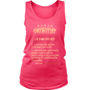 Orthotist, Womans tank top, Racerback, Mens Tank top, Profession, Colleague gift, Coworker present, Orthotist Gift