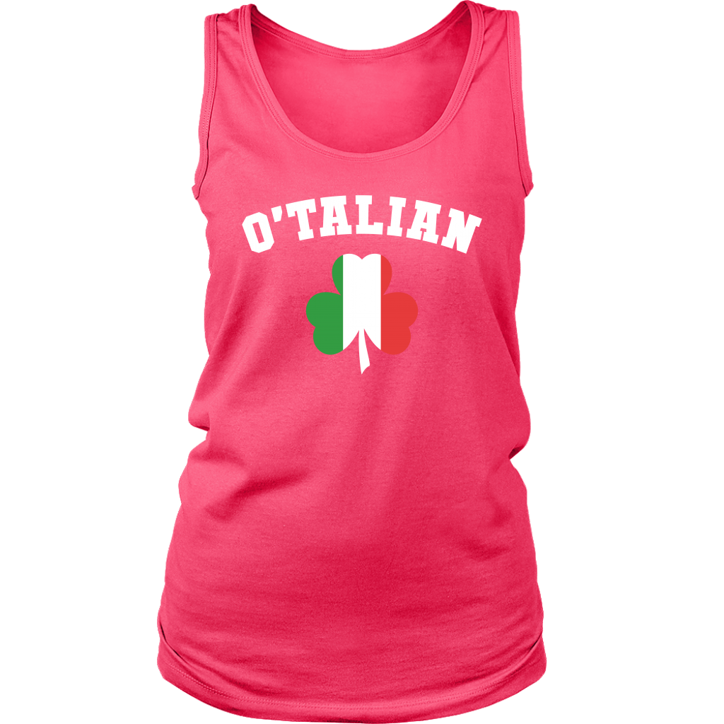 Italian O'talian St. Patrick's Gift, Birthday Present, Racerback, Tank Top, Summer Apparel