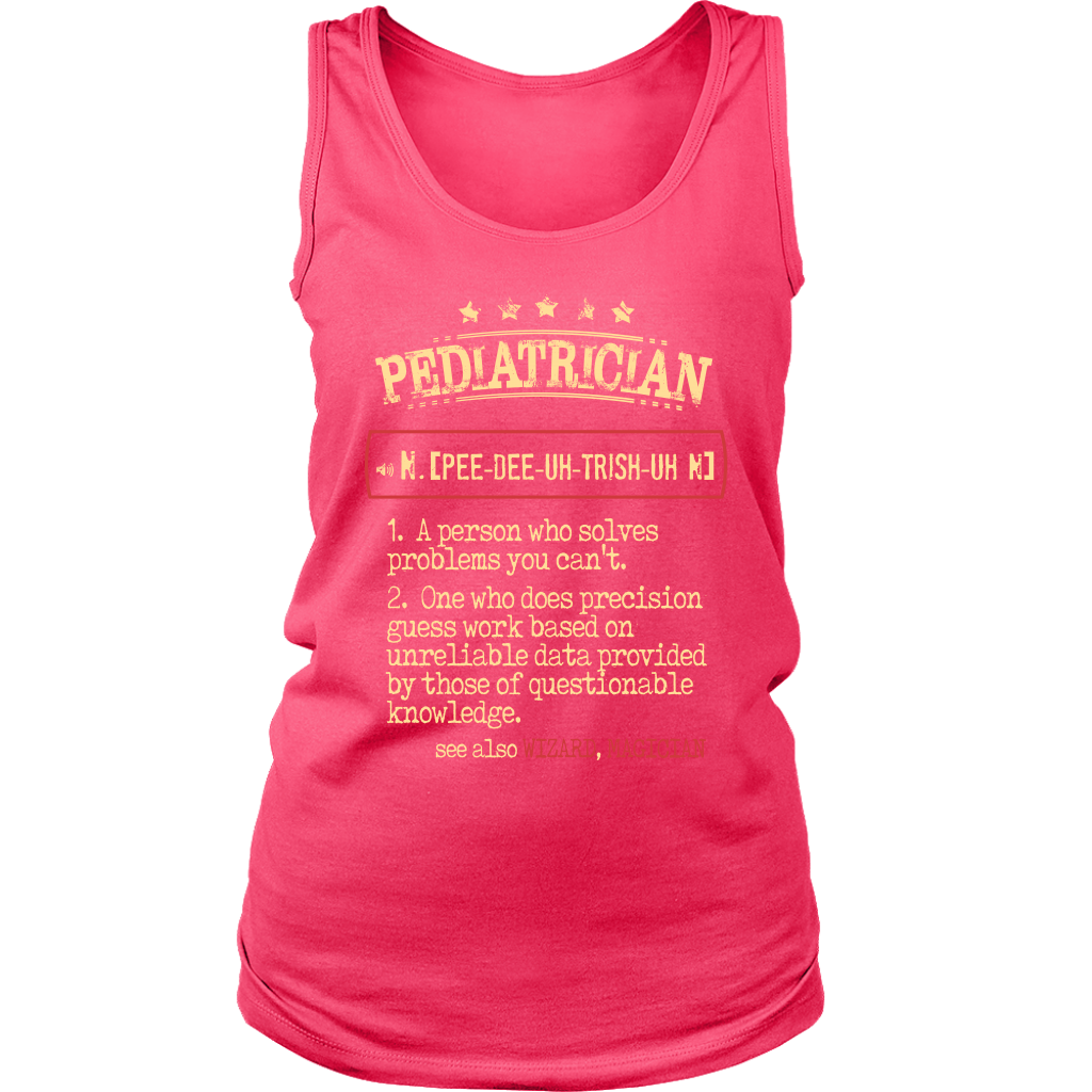 Pediatrician, Womans tank top, Racerback, Mens Tank top, Profession, Colleague gift, Coworker present, Pediatrician Gift