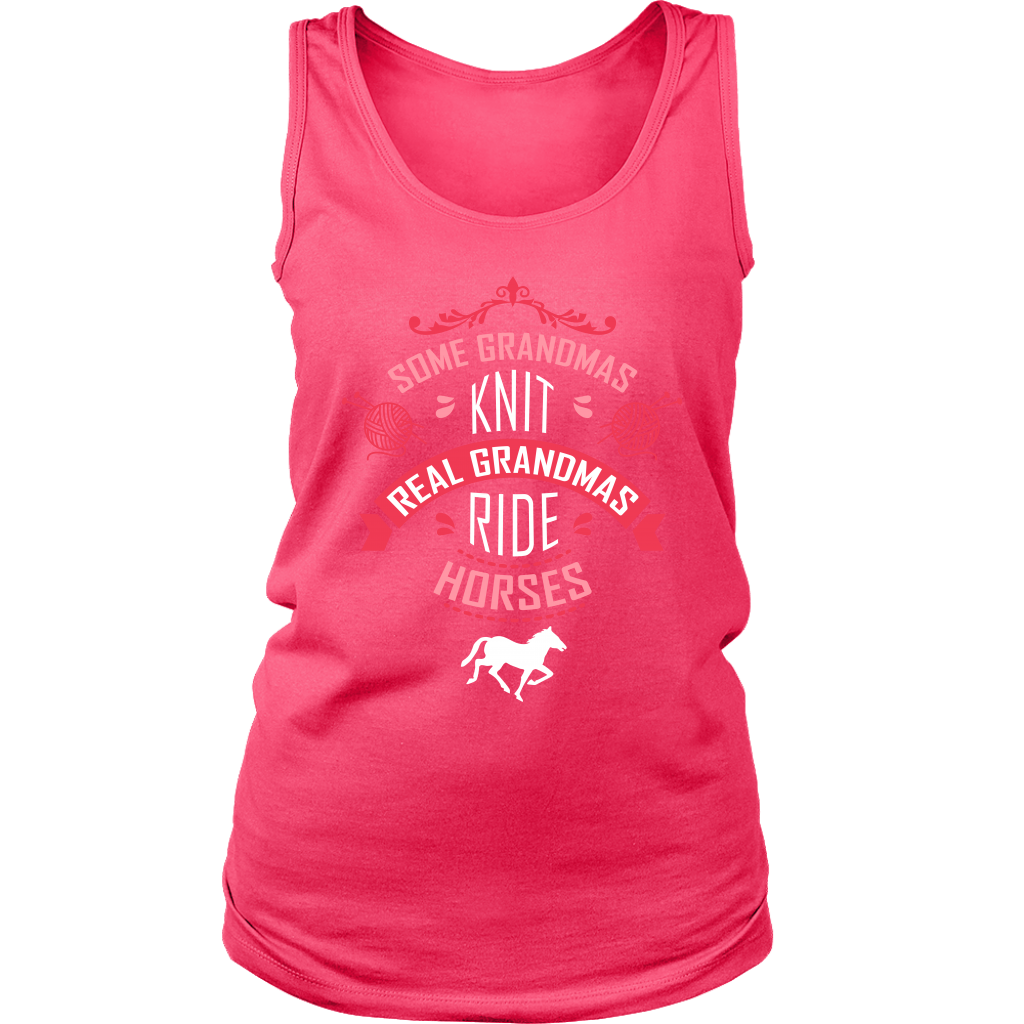 Horse, Some grandmas knit, real grandmas ride horses Gift, Birthday Present Tank Top