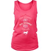 Horse, Some grandmas knit, real grandmas ride horses Gift, Birthday Present Tank Top