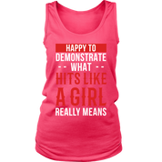 Happy to demonstrate hits like a girl