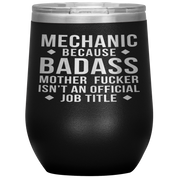 Mechanic Gift, Mechanic badass, 12oz Vacuum Tumbler, Travel mug, Coffee Tumbler, Present for Mechanic Colleague