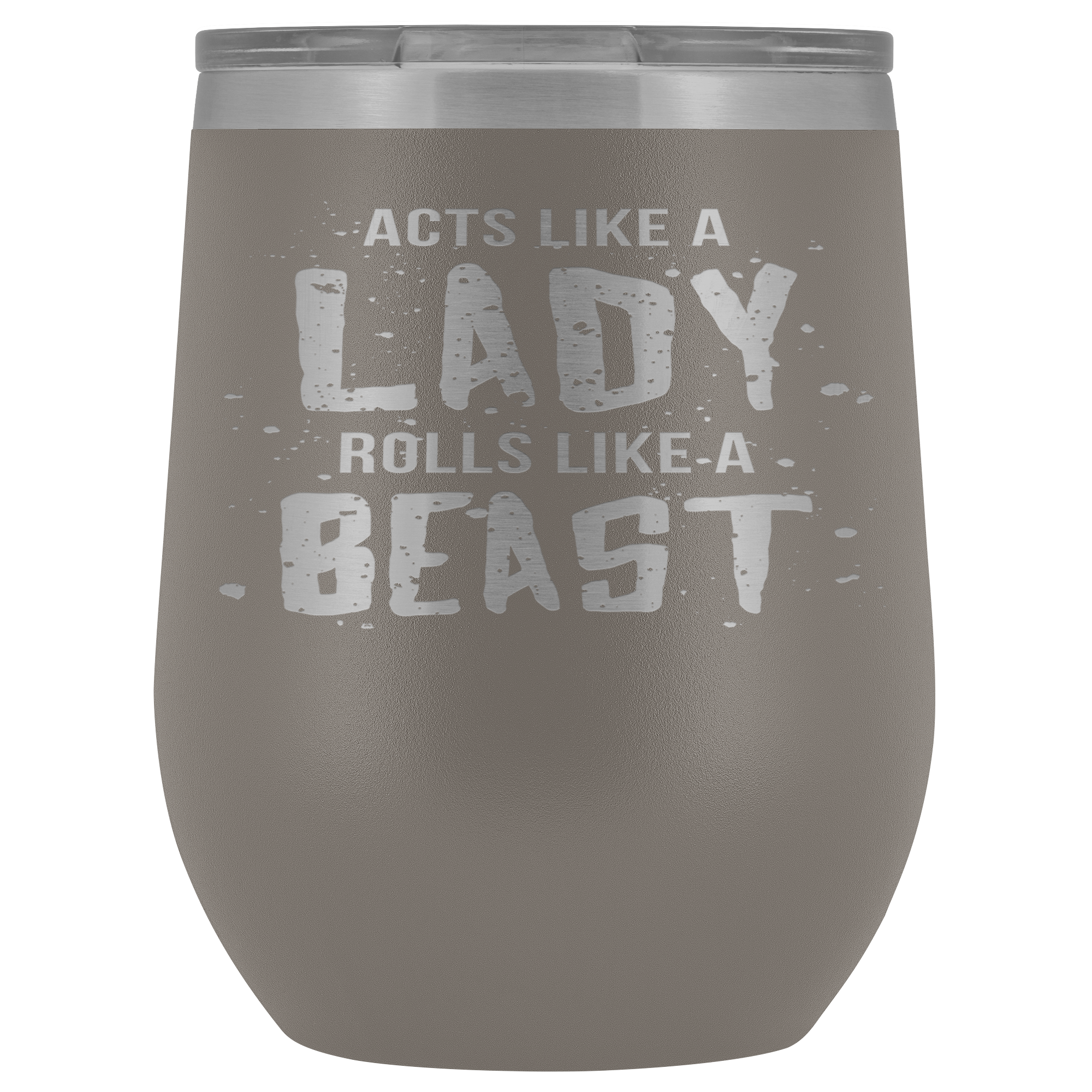 BJJ Gift, Acts like a lady, rolls like a beast, 12oz Vacuum Tumbler, Travel mug, Coffee Tumbler, Tea Tumbler