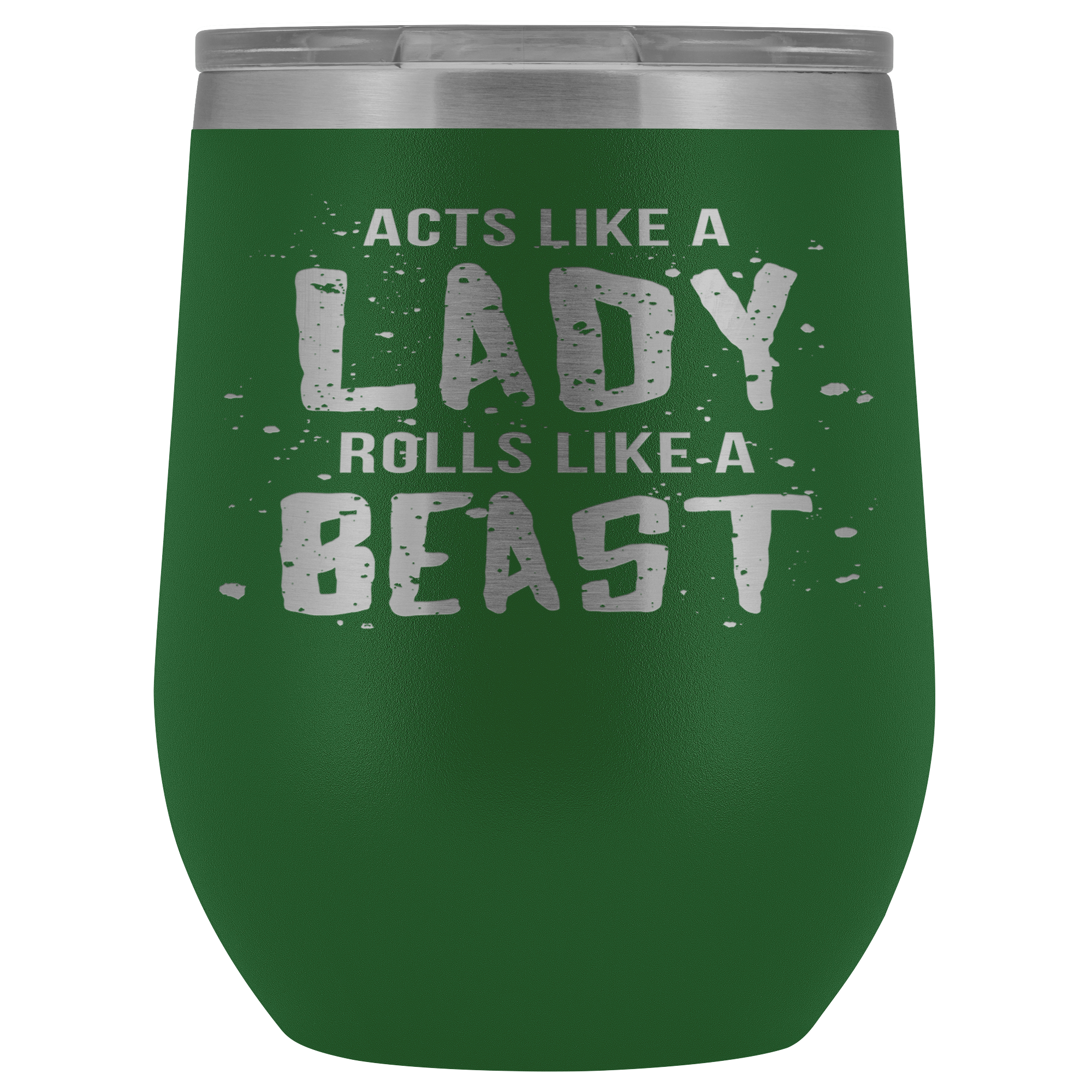 BJJ Gift, Acts like a lady, rolls like a beast, 12oz Vacuum Tumbler, Travel mug, Coffee Tumbler, Tea Tumbler