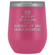 Accountant Gift, Keep calm and keep it in balance, 12 Tumbler, Travel mug, Coffee Tumbler, Tea Tumbler