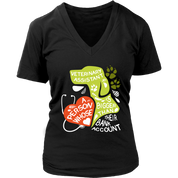 Veterinary Assistant Heart is bigger than his bank account Gift, Woman's tee, Unisex T-shirt, V-neck, Summer Apparel