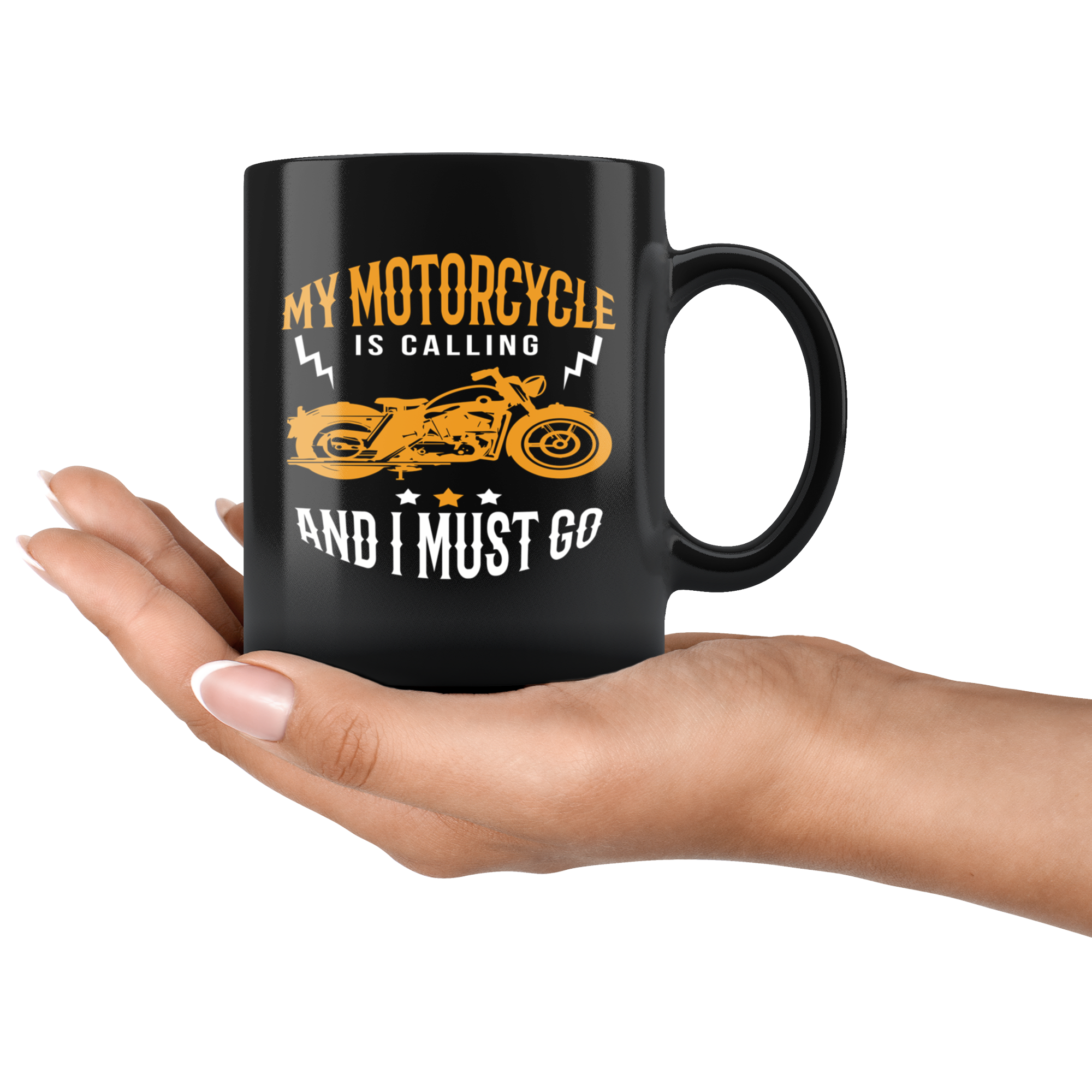 Mug Motorcycle Motorcycle Gifts - My motorcycle is calling and I must go mug - Motorcycle Mug Motorcycle Coffee Mug (11oz) Black