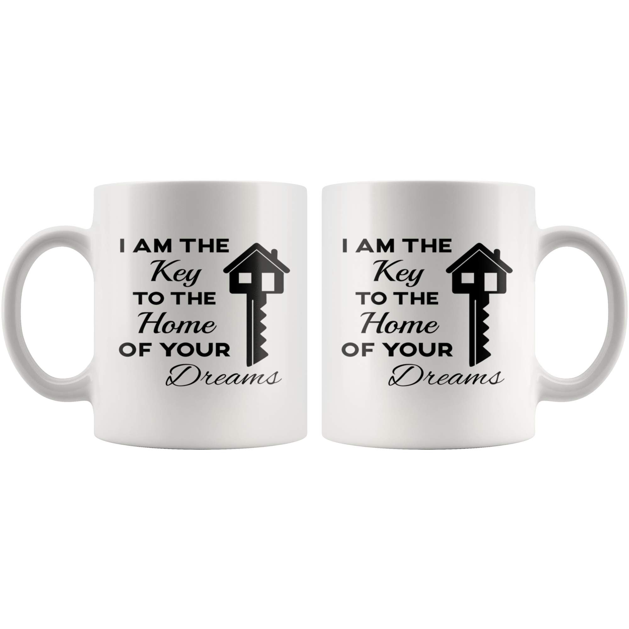 Real Estate, Real Estate Agent-I Am The Key-Birthday Present, Christmas Gift, White Mug 11oz