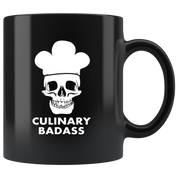 Chef cups chef mugs - Culinary Badass mug - chef gifts chef gifts for men chef funny (11oz) Black