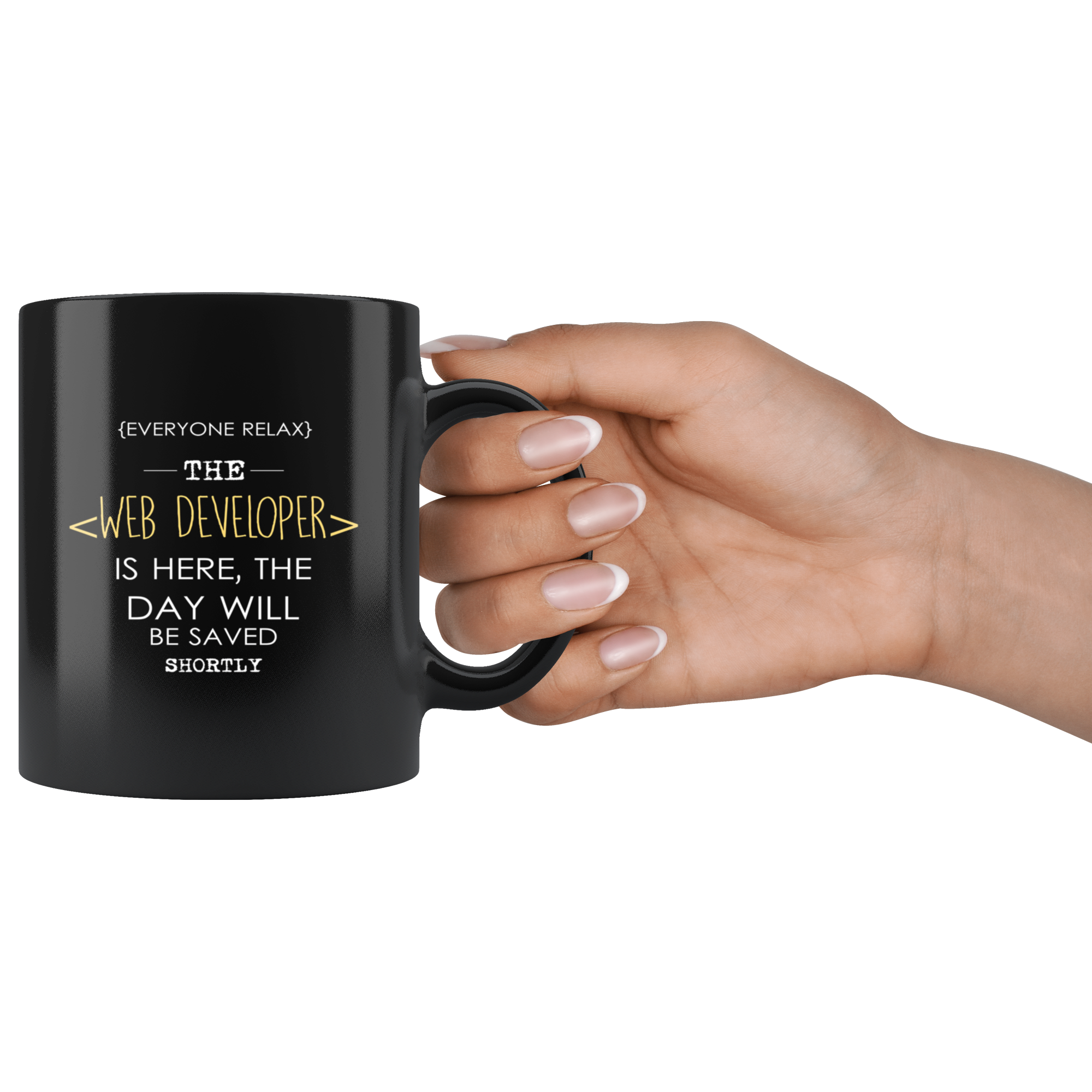 Web developer Everyone relax Gift, Christmas, Birthday Present for Web developer Black Mug
