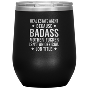 Real Estate Agent Gift, Real Estate Agent badass, Vacuum Tumbler, Travel mug, Coffee Tumbler, Present for Real Estate Agent Colleague