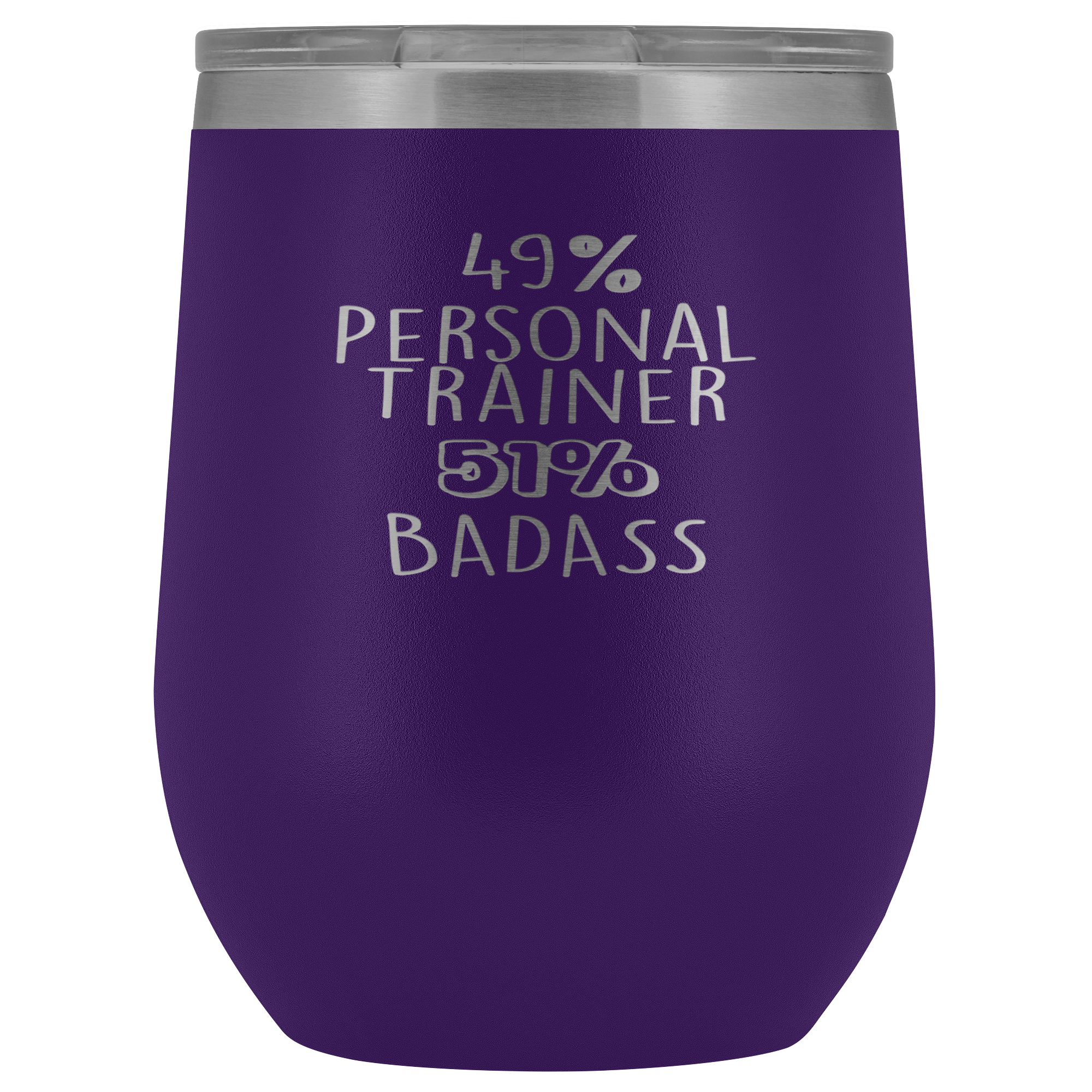 Personal Trainer Gift, 49% Personal Trainer, Badass, 12oz Tumbler, Travel mug, Coffee Tumbler, Present for Personal Trainer Colleague