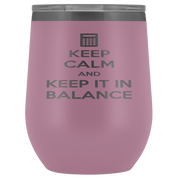 Accountant Gift, Keep calm and keep it in balance, 12 Tumbler, Travel mug, Coffee Tumbler, Tea Tumbler