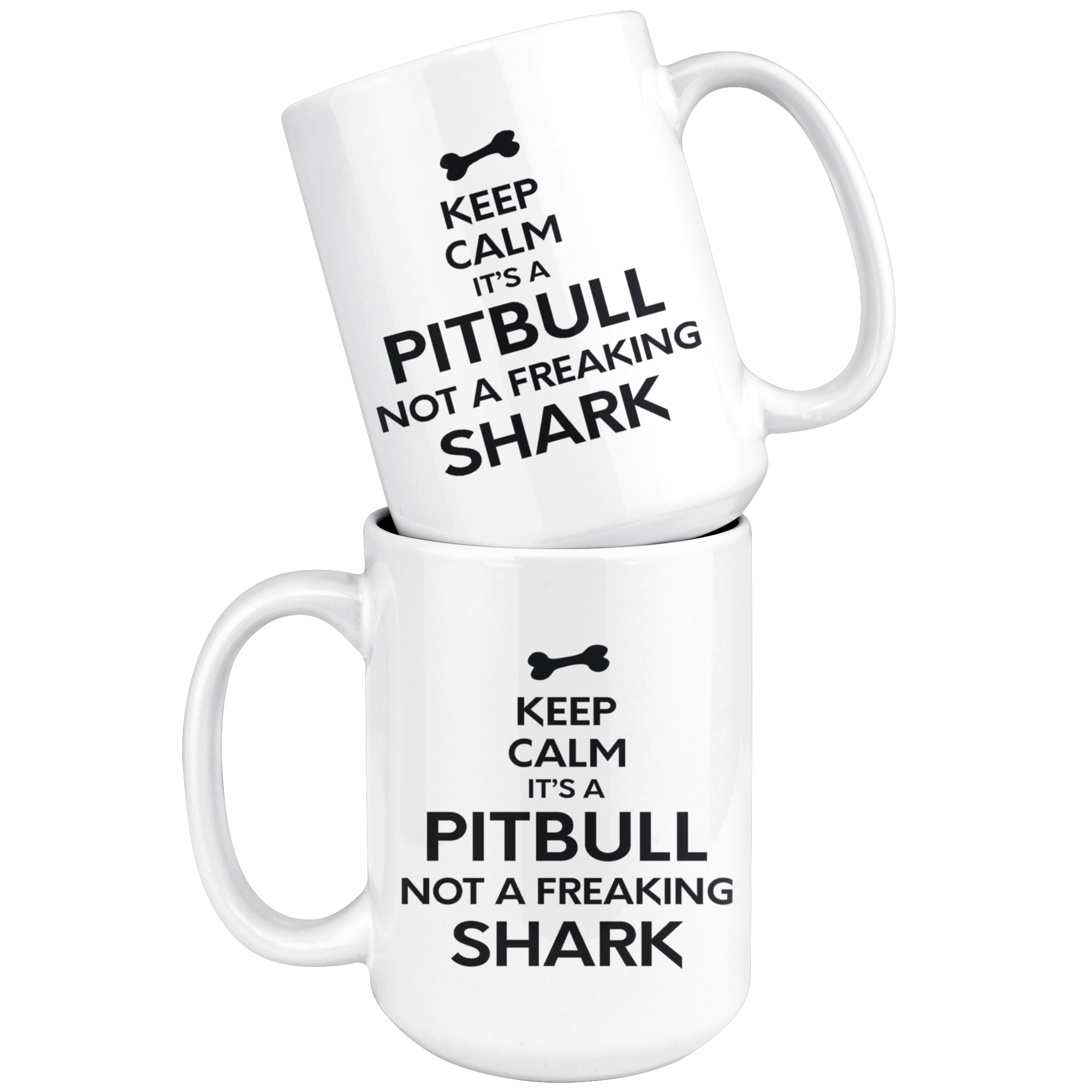 It's A Pitbull Not A Shark Gift, Christmas, Birthday Present, White Mug 15oz