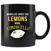 Mug Italian-American, Italian Heritage - When life gives you lemons make limoncello mug - Italian Mugs Italian Coffee Mugs (11oz) Black