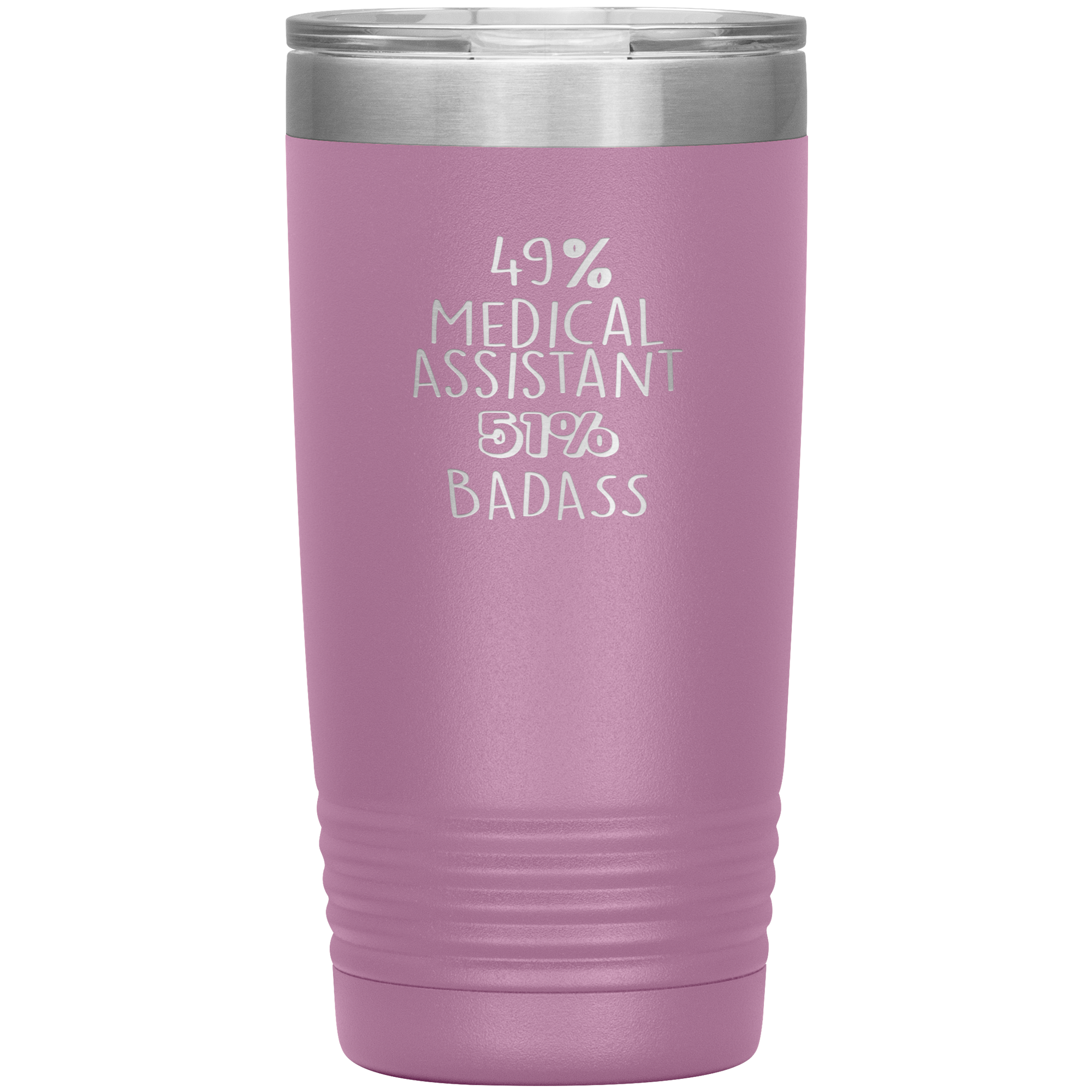 Medical Assistant Gift, 49% Medical Assistant, Badass, 20oz Vacuum Tumbler, Travel mug, Coffee Tumbler, Present for Medical Assistant Colleague