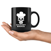 Chef cups chef mugs - Culinary Badass mug - chef gifts chef gifts for men chef funny (11oz) Black