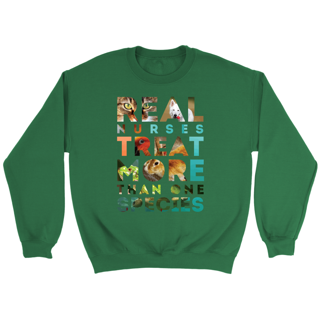 Vet Nurse Real nurses treat more than one species Gift, Unisex Longsleeve, Hoodie, Crewneck long sleeve, Sweatshirt, Jersey