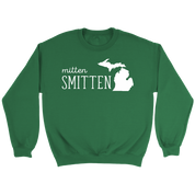 Michigan Mitten smitten Gift, Crewneck long sleeve