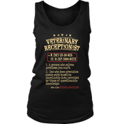 vet receptionist, Womans tank top, Racerback, Mens Tank top, Profession, Colleague gift, Coworker present, vet receptionist Gift
