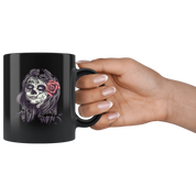 Funny mug - Sugar skull lady Mug 11oz Black