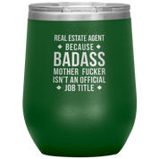 Real Estate Agent Gift, Real Estate Agent badass, Vacuum Tumbler, Travel mug, Coffee Tumbler, Present for Real Estate Agent Colleague