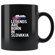 Black mug for people born in Slovakia, Gift for Coffee or Tea lover, Christmas gift for person born in Slovakia