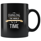 Mug School Teacher gifts/mug - Changing the world one child at a time mug - School Teacher coffee mug School Teacher coffee cup Black (11oz)