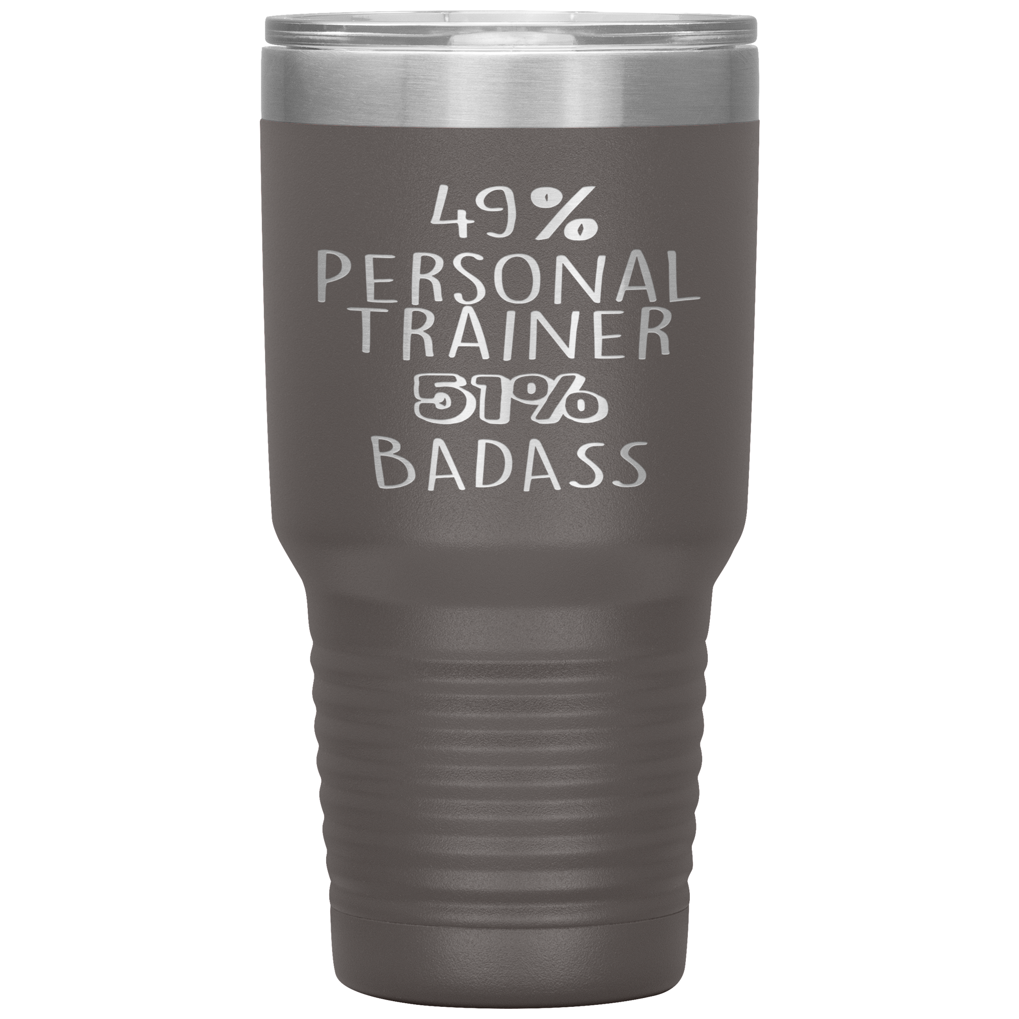 Personal Trainer Gift, 49% Personal Trainer, Badass, 30oz Tumbler, Travel mug, Coffee Tumbler, Present for Personal Trainer Colleague