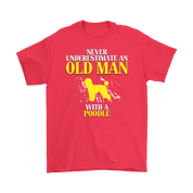 Poodle Gift, Never underestimate an old man with a Poodle, Grandpa tee, Unisex T-shirt, Grandfather gift, Grandfather t-shirt