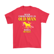 Beagle Gift, Never underestimate an old man with a Beagle, Grandpa tee, Unisex T-shirt, Grandfather gift, Grandfather t-shirt