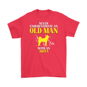 Akita Gift, Never underestimate an old man with an Akita, Grandpa tee, Unisex T-shirt, Grandfather gift, Grandfather t-shirt