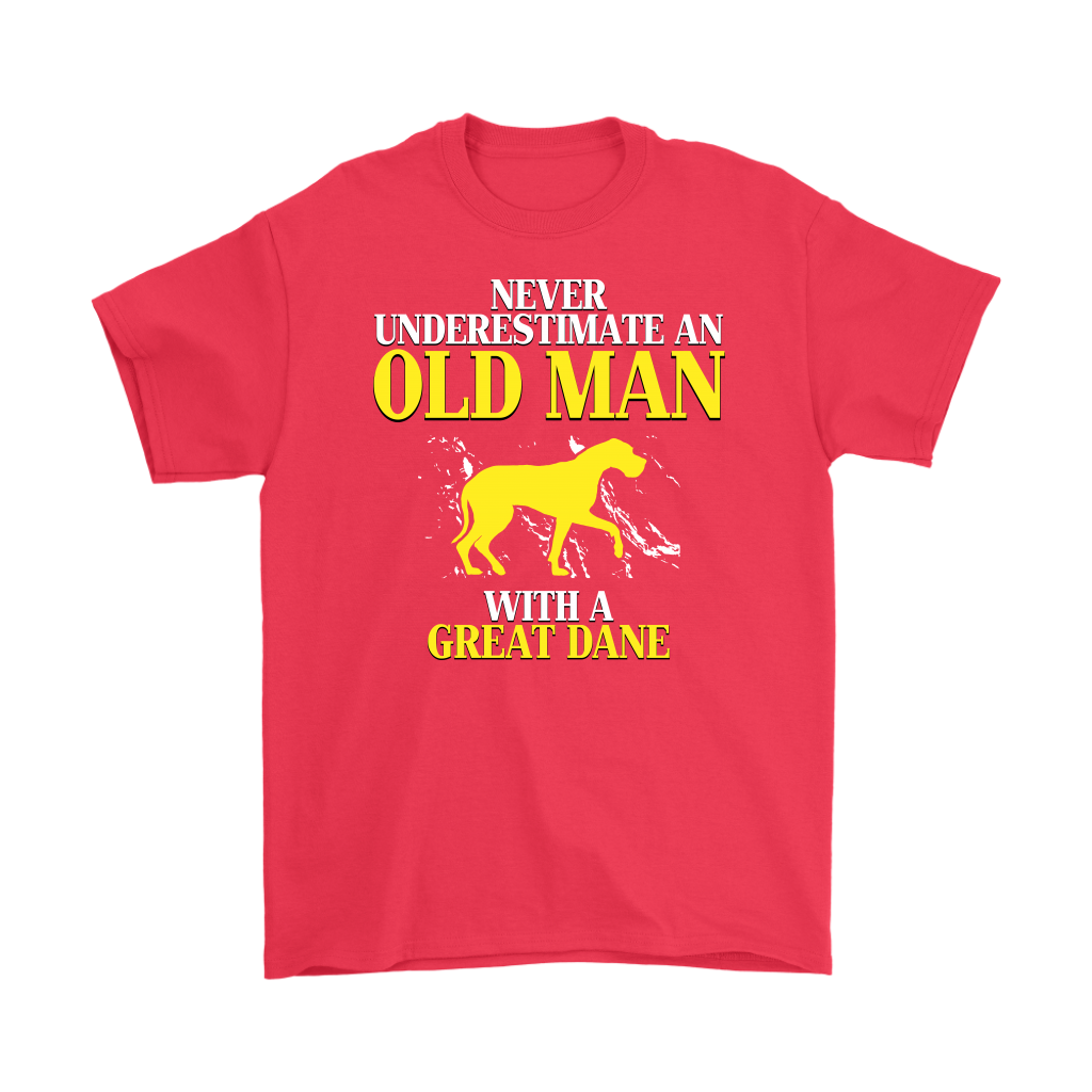 Great dane Gift, Never underestimate an old man with a Great dane, Grandpa tee, Unisex T-shirt, Grandfather gift, Grandfather t-shirt