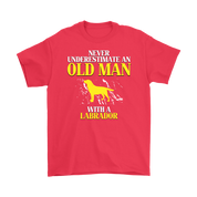 Labrador Gift, Never underestimate an old man with a Labrador, Grandpa tee, Unisex T-shirt, Grandfather gift, Grandfather t-shirt