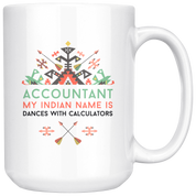 Accountant dance with calculators 15oz