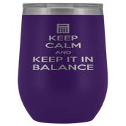 Accountant Gift, Keep calm and keep it in balance, 12 Tumbler, Travel mug, Coffee Tumbler, Tea Tumbler