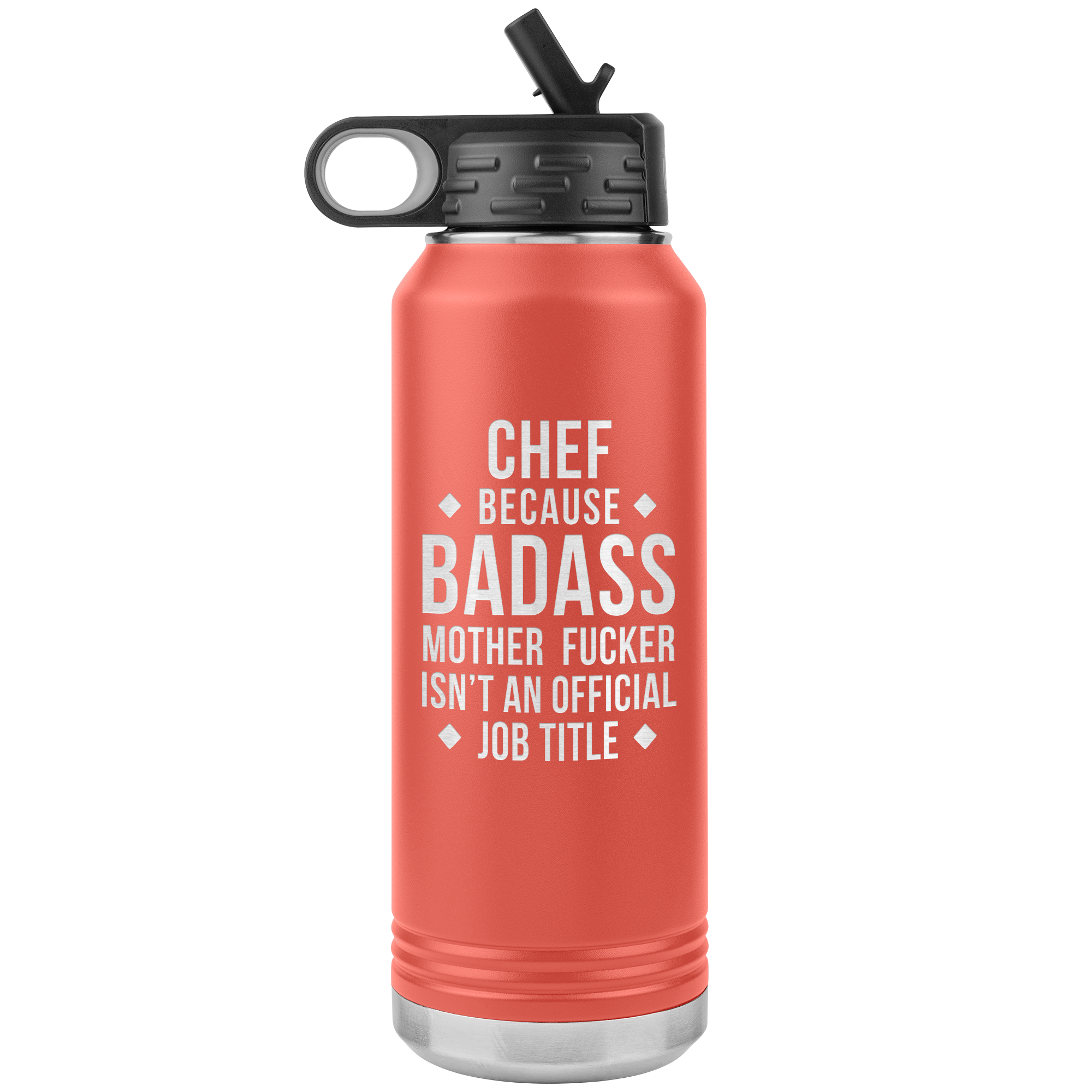 Chef Gift Badass 32oz Water Bottle