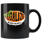 Mug Italian-American, Italian Heritage Legalize marinara mug - Italian Mugs Italian Coffee Mugs (11oz) Black