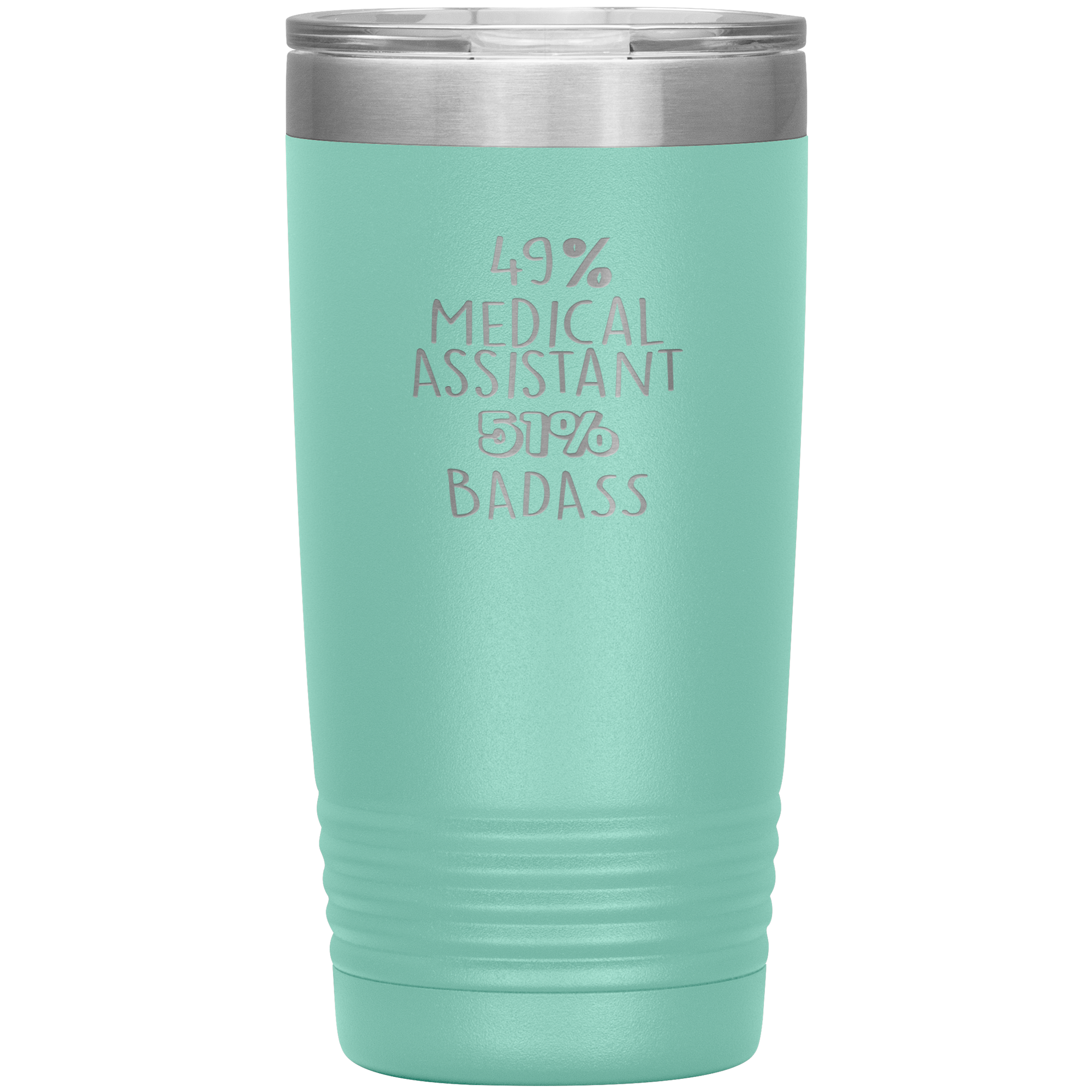 Medical Assistant Gift, 49% Medical Assistant, Badass, 20oz Vacuum Tumbler, Travel mug, Coffee Tumbler, Present for Medical Assistant Colleague