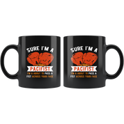 Mug Boxing Boxing Gifts - Sure I'm a pacifist I'm about to pass a fist across your face - Boxing Mug Boxing Coffee Cups (11oz) Black