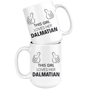 This girl loves her Dalmatian - 15oz White Mug W-P00307-15
