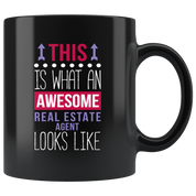 Mug Real Estate Agent mug - Awesome Real Estate Agent looks like mug -Real Estate Agent coffee mug Real Estate Agent coffee cup (11oz) Black