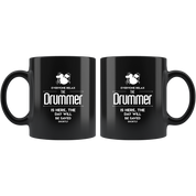 Drum,Drums, Drum Gift, Drummer -Everyone relax - Black Coffee Mug, Tea Cup, Christmas Gift, Birthday Present